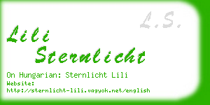 lili sternlicht business card